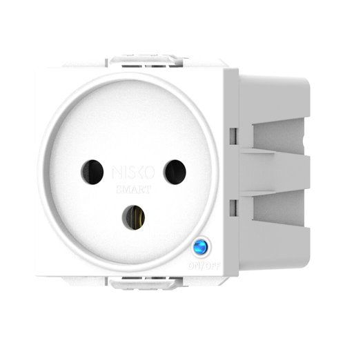 שקע חכם מובנה לסדרת NISKO SWITCH לבן