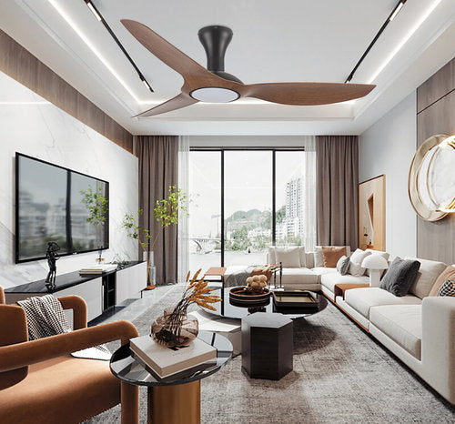 מאוורר תקרה חכם שחור/אגוז PARIS 60'' SMART