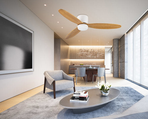 מאוורר תקרה חכם לבן/מייפל ROME 42'' SMART