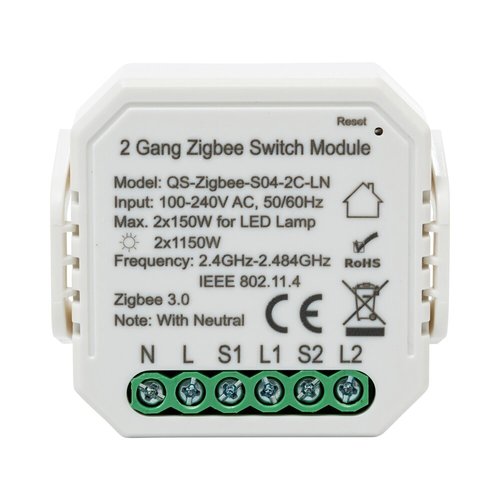 מודול תאורה נסתר חכם 2 הדלקות ZIGBEE