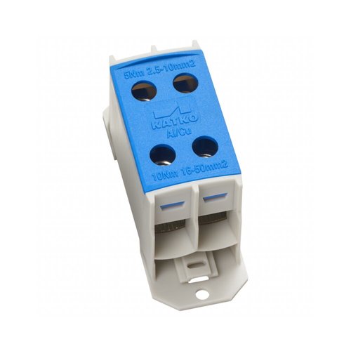 מהדק כפול לפס דין KL 2x50N כחול