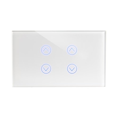 מתג טאץ חכם לתריס כפול זכוכית לבנה 3 מודול WIFI
