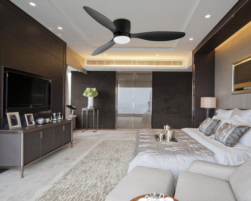 מאוורר תקרה חכם שחור ROME 52'' SMART