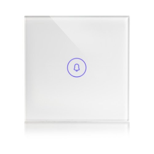מתג טאץ' פעמון זכוכית לבנה 60mm