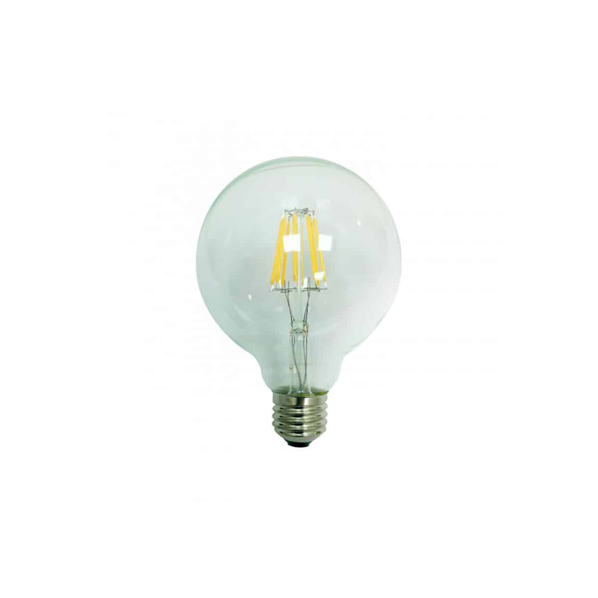נורת לד גלוב 125 לעמעום-L-GLOB125-8W-LED-אור חם