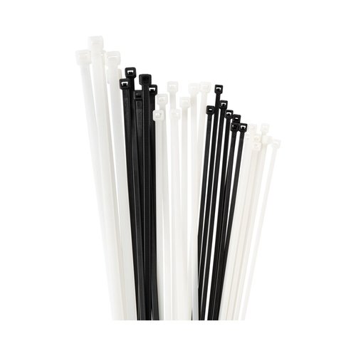 חבק ניילון שחור 100 יח' 300X4.8MM