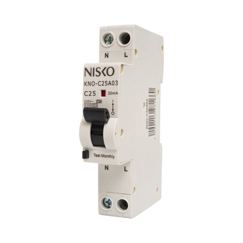 פחת משולב מא"ז 1x25A 10KA RCBO