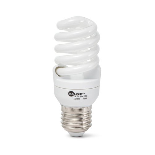 זוג נורות מיני ספירל 20W E27 אור קר