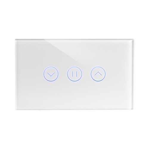 מתג טאץ' חכם לתריס זכוכית לבנה 3 מודול WIFI